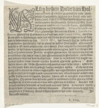 Bekendmaking van de beloning die wordt uitgeloofd voor degene die één van de samenzweerders tegen Maurits aanbrengt, 1623, F. Criep